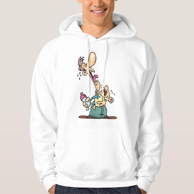 Homme Tenant Un Sweat - shirt à capuche De Bébé Pl (Devant)