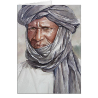 Homme turbané de Tuareg