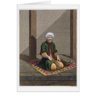 Homme turc, priant, XVIIIème siècle (gravure)