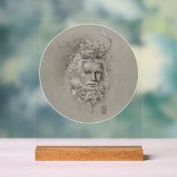 Homme vert avec barbe de chêne