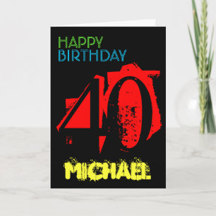 Hommes 40e anniversaire Carte de voeux personnalis