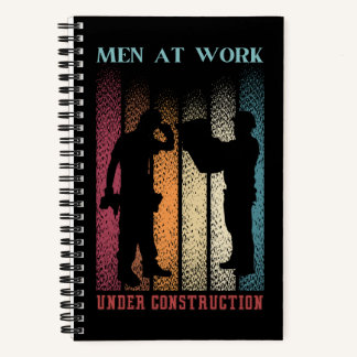 Hommes au travail Carnet rétro