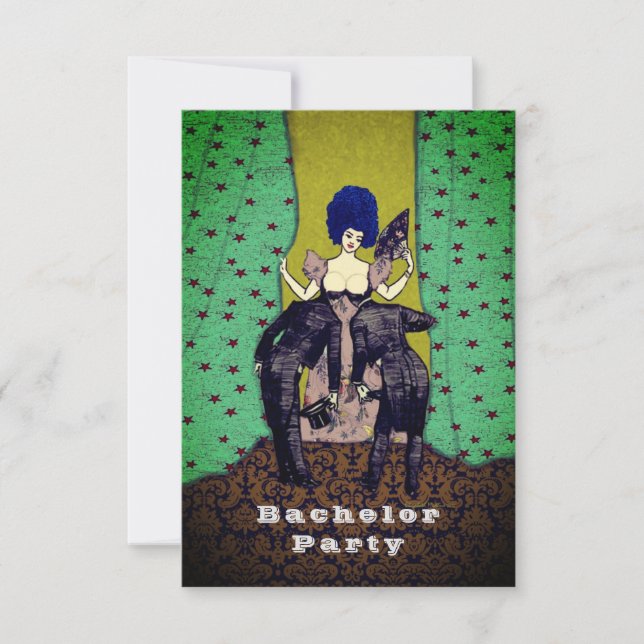 Hommes Chauves - Cartes d'invitation pour célibata (Devant)