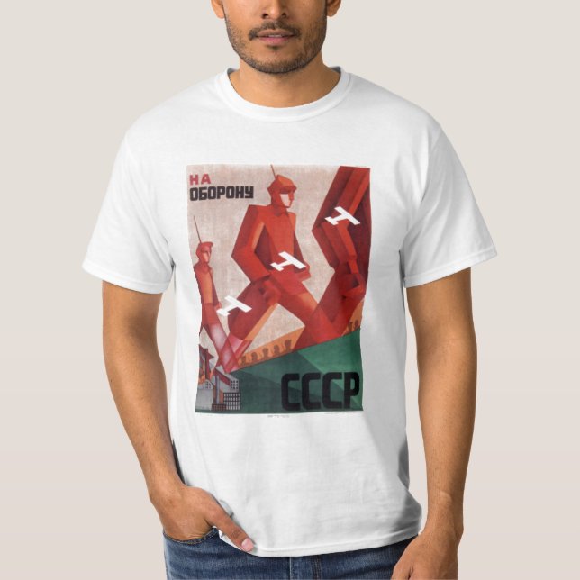 Hommes de T-shirt de propagande de CCCP URSS (Devant)
