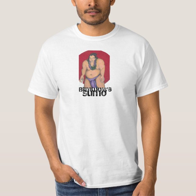 Hommes de T-shirt de sumo de BillyKnowsMedia (Devant)