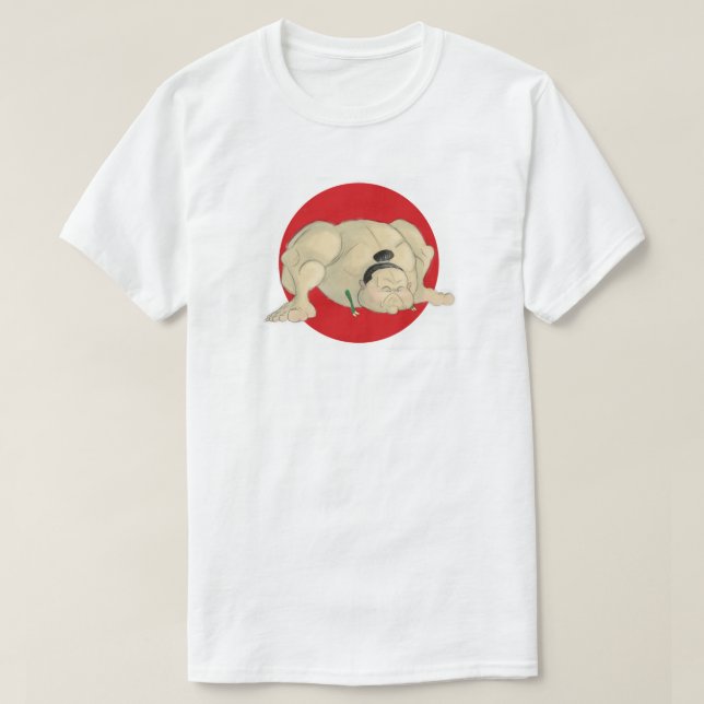 Hommes de T-shirt de sumo de T-Rex (Design devant)