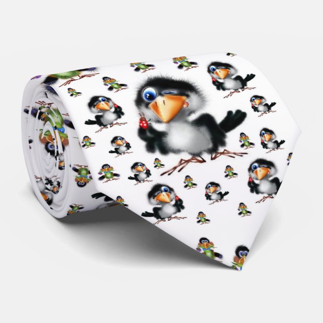 Hommes Designer Cravate Bird (Roulé)