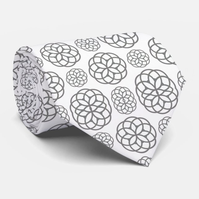 Hommes Designer Cravate Grey (Roulé)