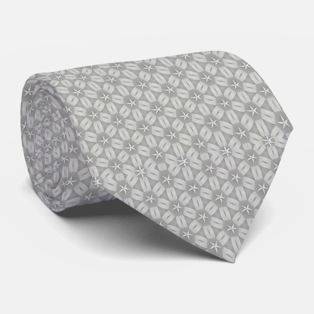 Hommes Designer Cravate Grey (Roulé)