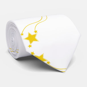 Hommes Designer Cravate Yellow Stars