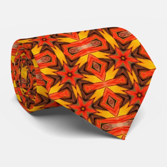 Hommes Designer Cravates Orange Jaune Brown (Roulé)