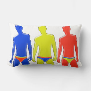 Hommes en sous-vêtements Coussin