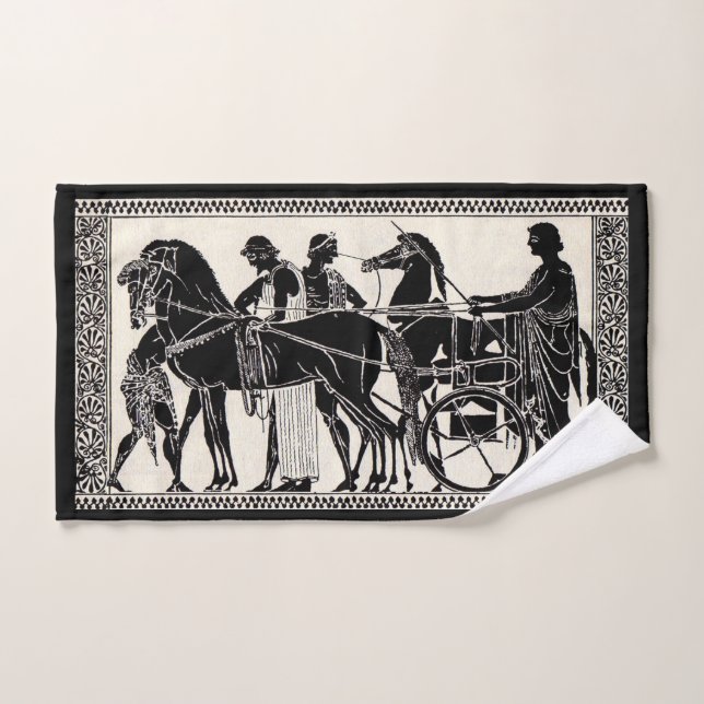 hommes et chevaux romains antiques (Serviette à main)