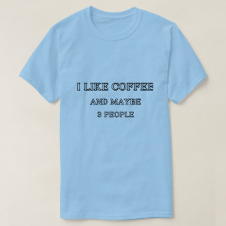 Hommes femme j'aime café 3 personnes drôle t-shirt