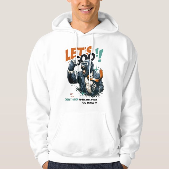 HOMME'S LET'S GOO LEÇONS APPRISES PULLOVER À CAPUC (Devant)