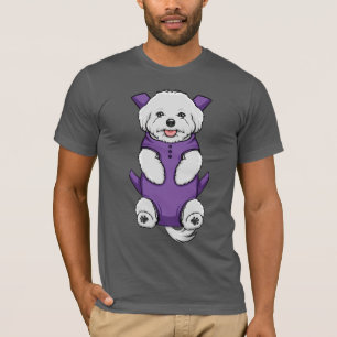 Hommes maltais de T-shirt de transporteur de bébé