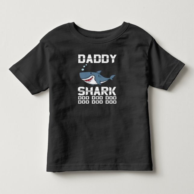 Hommes Papa Shark T-Shirt Doo Doo La Famille Shark (Devant)