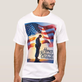 Hommes Patriotic Design T-shirt Memorial Day Brave