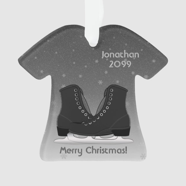 Hommes personnalisables Ice Figure Patins Chemise  (devant)
