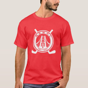 Hommes rouges de T-shirt de Division