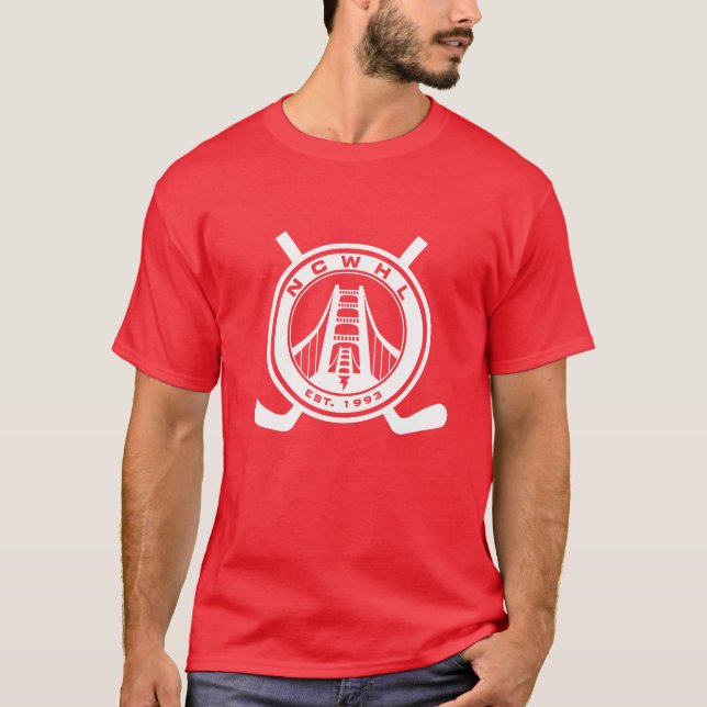 Hommes rouges de T-shirt de Division (Devant)