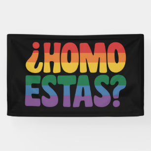 Homo Estas Lustiger Spanischer Mexikanischer Schwu Banner