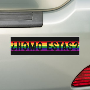 Homo Estas Spanischer Mexikanischer Schwulenstolz  Autoaufkleber