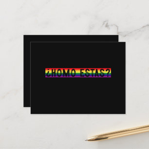 Homo Estas Spanischer Mexikanischer Schwulenstolz  Postkarte