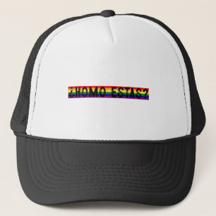 Homo Estas Spanish Mexican Gay Pride LGBTQ Monat Truckerkappe
