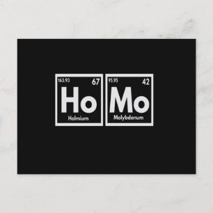 Homo Gay Pride Chemische Elemente Shirt Lustig LGB Postkarte