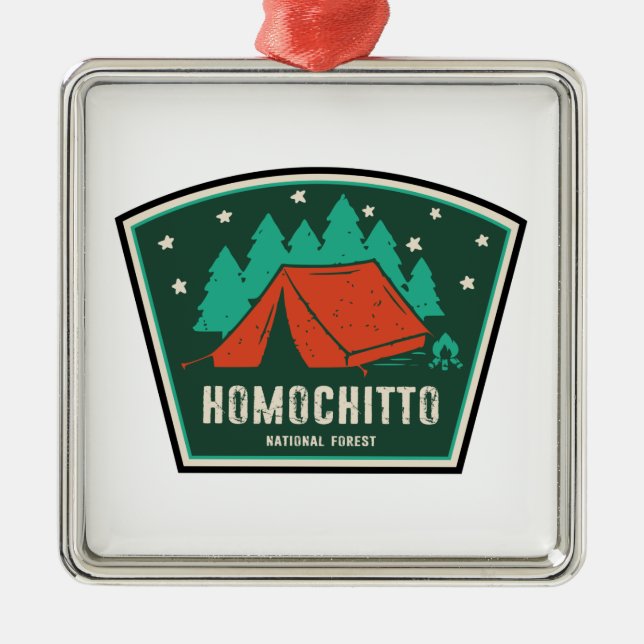 Homochitto National Forest Mississippi Camping Ornament Aus Metall (Vorne)