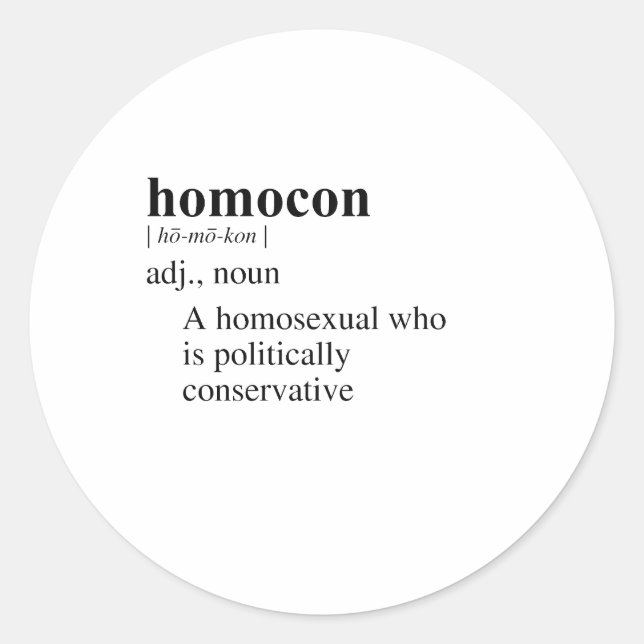 HOMOCON RUNDER AUFKLEBER (Vorderseite)