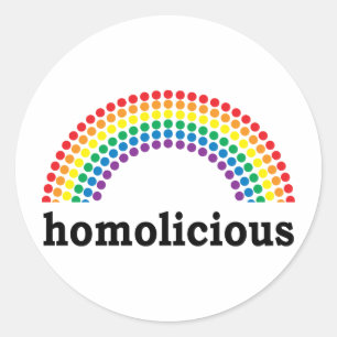 homolicious runder aufkleber