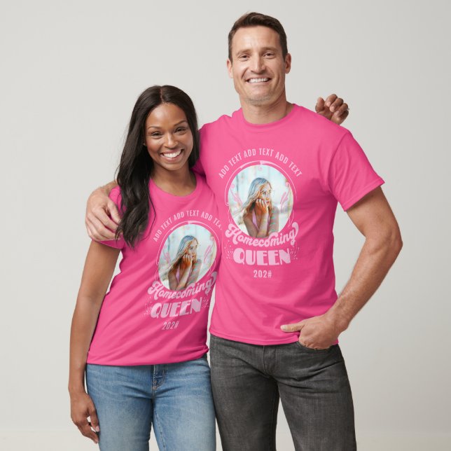Homomoming Queen Pink HOCO Foto T-Shirt (Unisex)