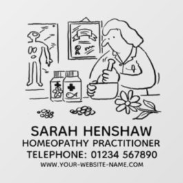Homöopathische Homöopathie Fensteraufkleber