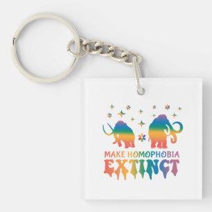 Homophobie aussterben - Rainbow Elephant LGBTQ Schlüsselanhänger