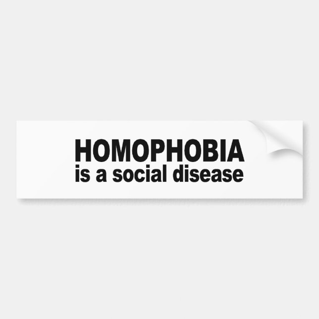 Homophobie ist eine Sozialkrankheit Autoaufkleber (Vorne)