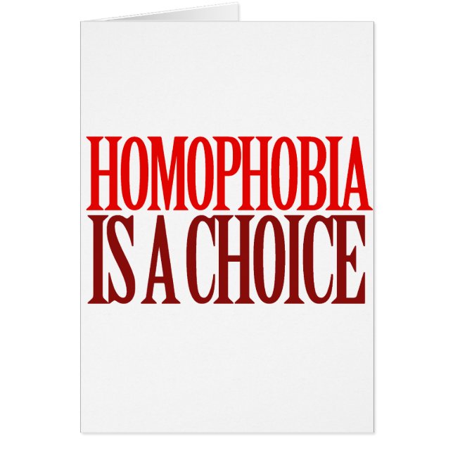 HOMOPHOBIE IST EINE WAHL (Vorne)