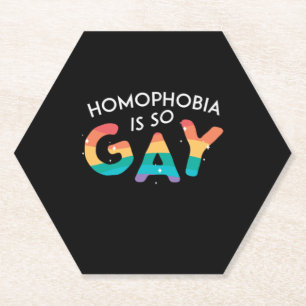 Homophobie ist Gay LGBT Pride Gay Rainbow Flag Sti Untersetzer