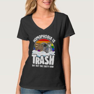 Homophobie ist Mülleimer Gay Pride Raccoon Opossum T-Shirt