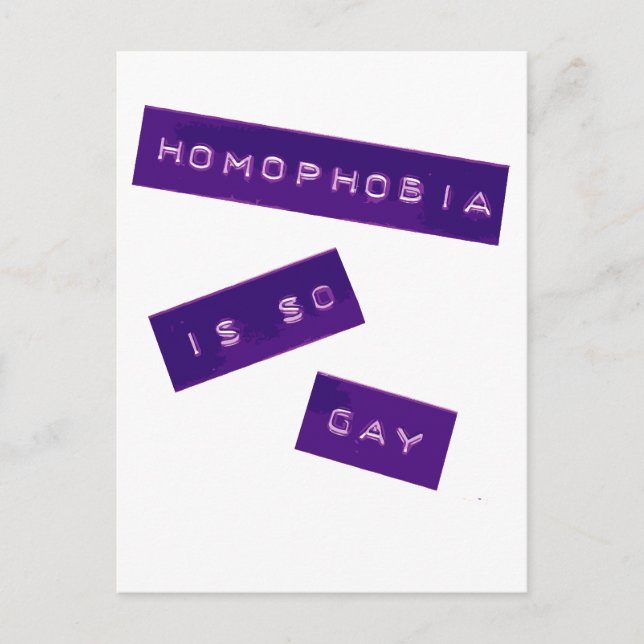 Homophobie ist so schwul II Postkarte (Vorderseite)