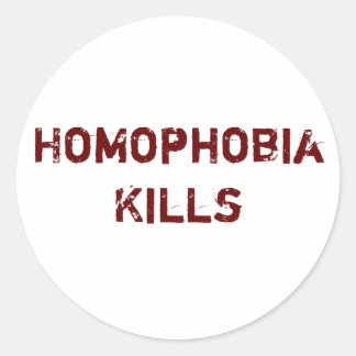 Homophobie tötet runder aufkleber