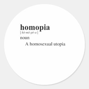 HOMOPIA RUNDER AUFKLEBER