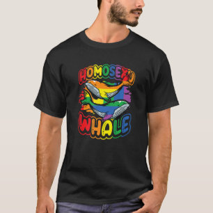 Homosexuale Rainbow Whale LGBT 1 T-Shirt