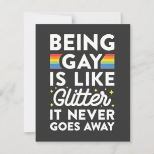 Homosexuell zu sein ist wie Glitzer, geht nie weg