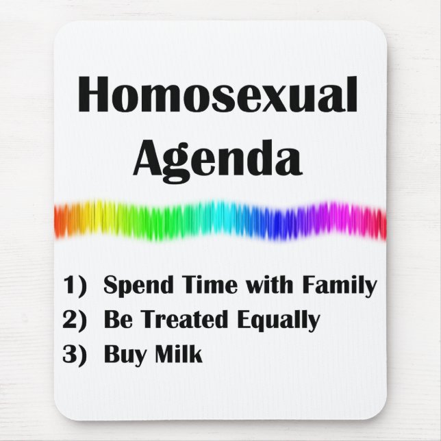 Homosexuelle Agenda Mousepad (Vorne)