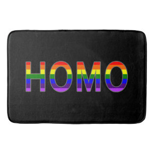 Homosexuelle bunte Homo-Regenbogen-Farben Badematte