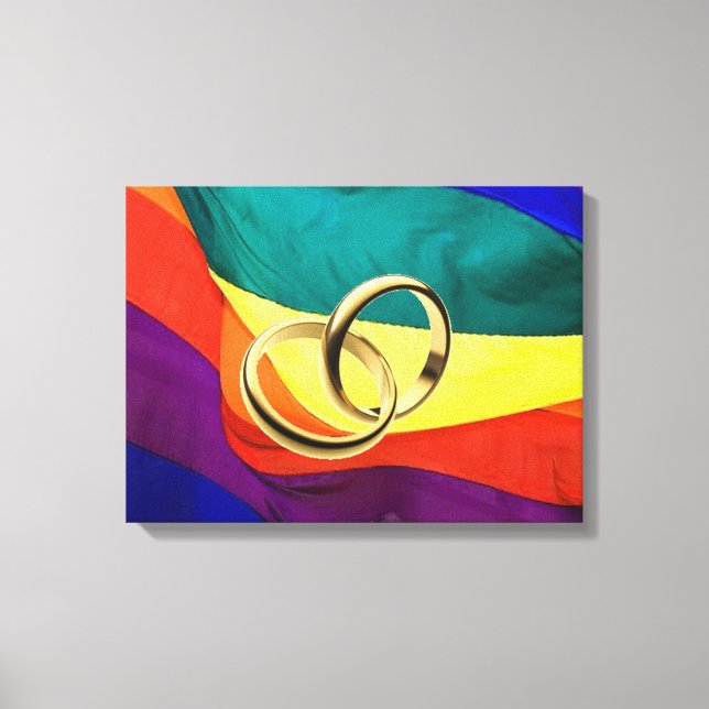 Homosexuelle Ehe auf Leinwand (Vorderseite)
