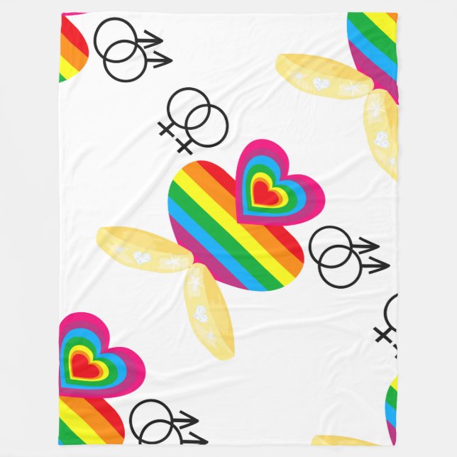 homosexuelle Ehedecke Fleecedecke (Vorderseite)