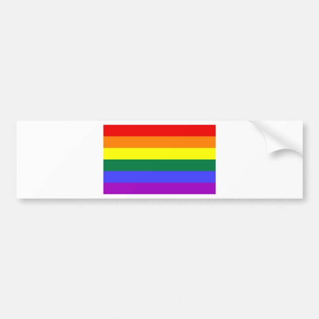 Homosexuelle Flagge Autoaufkleber (Vorne)
